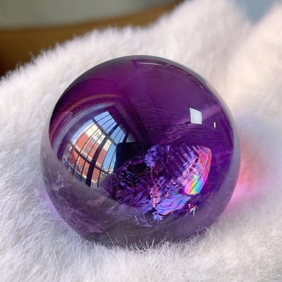 ❤妙玉生花優品購❤收藏品純天然紫水晶球🔮🔮轉運球,顏色漂亮晶體純淨