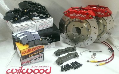 美國Wilwood鍛造六活塞卡鉗煞車系統.17鋁圈(含)以上適用.Skoda / VW / Audi車系