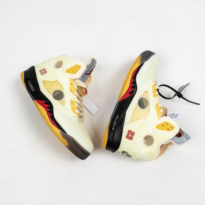 Air Jordan 5 X Off-White AJ5 OW 冰淇淋 白帆蟬翼 籃球鞋 男鞋 DH8565-100【ADIDAS x NIKE】