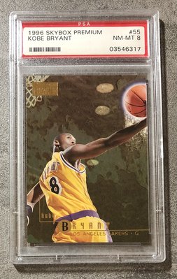 1996 Skybox Premium #55 Kobe Bryant RC PSA 8 柯比 新人年球員卡 籃球卡 卡