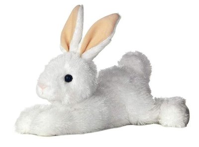 3661A 歐洲進口 限量品 趴姿小白兔娃娃 可愛兔子玩偶 小兔子絨毛娃娃抱枕禮物擺飾絨毛玩偶