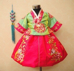 【曼妮婚紗禮服】3件免郵~女童韓服 演出服 兩件式韓國公主裙LK002