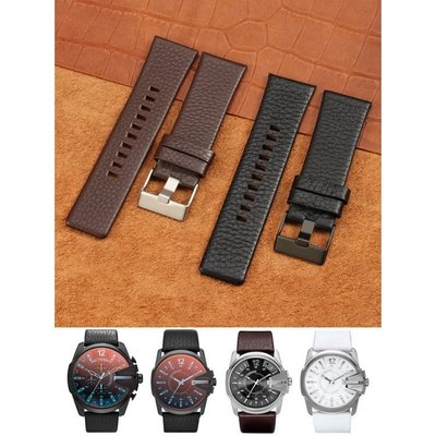 替換錶帶 手錶帶 代用錶帶 代用Diesel迪賽真皮手錶帶 男dz4323 1657 4318荔枝紋錶帶24 26mm
