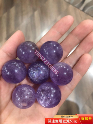 天然水晶 紫水晶球 7個 直徑2.0～2.2cm 134.5 天然水晶 天然雅石 奇石把玩【匠人收藏】