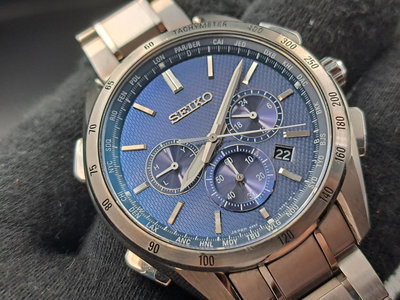 SEIKO brightz 太陽能 電波對時 計時手錶 #萬年曆 #世界時區 #藍寶石鏡面