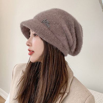頭巾堆堆帽子女秋冬韓版潮百搭時尚洋氣保暖毛線針織包頭冷帽月子帽