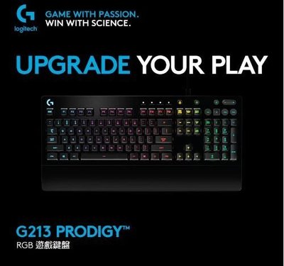 ~協明~ Logitech 羅技 G213 PRODIGY RGB遊戲鍵盤 可使用羅技遊戲軟體進行自訂