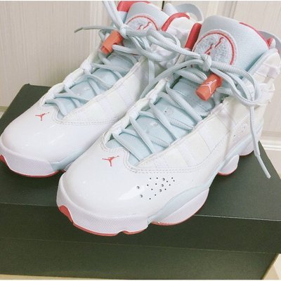 【正品】Air Jordan 6 Rings (GS)六冠王冰藍 白橙 運動 籃球  323399 -104 現貨慢跑鞋