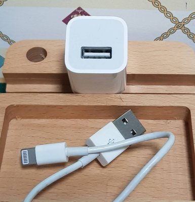 蘋果充電頭 適用Apple手機及iPad平板 5W USB Power Adaper 買充電頭送2條充電線(長度106cm及21cm) 蘋果綠 5T343534