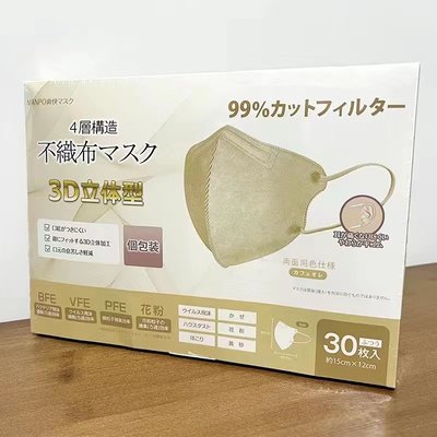 現貨1盒/30入 新款彩色日本3D立體口罩防護獨立包裝一次性防塵透氣現貨 個性口罩熱銷口罩 特殊收藏口罩