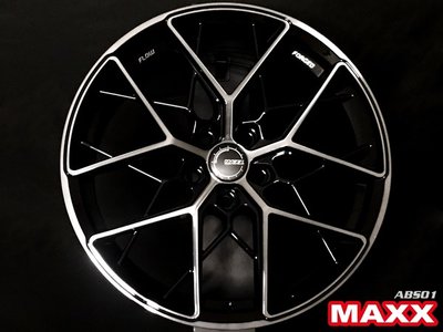 CR輪業 全新 MAXX ABS01 18吋 旋壓輕量化鋁圈 黑底車面 5/100 5/108 8J ET40