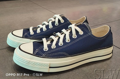 『 SLW 』172679C 男女 CONVERSE 70 藍色低筒 1970 三星標 奶油頭 帆布鞋 27