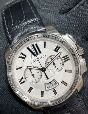 卡地亞 Calibre de Cartier 腕錶 W7100045 42MM 阿湯哥同款 停產 二手美品 附原廠鋼帶
