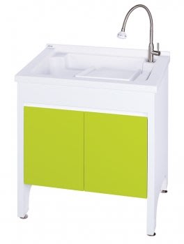 浴室的專家 *御舍精品衛浴  洗衣槽浴櫃組 75公分 (綠色) B款