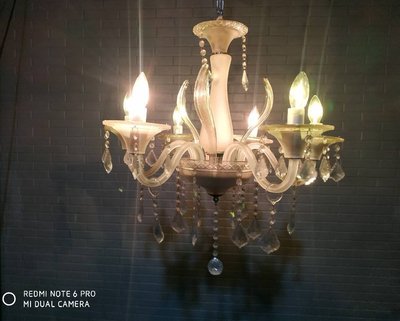 B540 [家之家二手家具] 歐風水晶吊燈 歐式 水晶吊燈 燈飾 吊燈