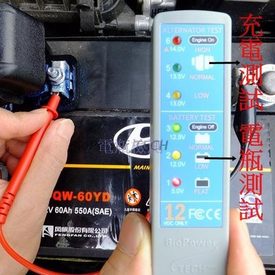 汽車電瓶測試器 檢測器 電瓶 充電 充電測試 電壓表