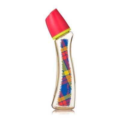 《喬喬媽咪》日本Betta-限量奶瓶-Brain-S3-Tartan-240ml-PPSU-紅蓋