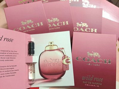 ((88元立即購))☆就是愛美妝☆COACH Wild Rose 曠野玫瑰女性淡香精~1.2ml針管香水
