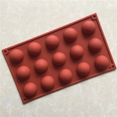 【法法雜貨】L15~15連小半圓 矽膠模具 巧克力模具 手工皂模 果凍模 餅乾模具 蛋糕模具 冰塊模具 烘焙模具
