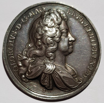 英國銀章 1717 UK George I,  the Act of Grace Silver Medal.