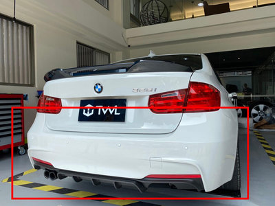 《※台灣之光※》BMW 寶馬 F30 320 316 318 改裝M-Performance款式素材後保桿總成大包