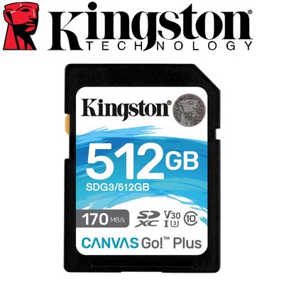 Kingston 金士頓 512GB 512G SDXC SD UHS-I U3 V30 記憶卡 SDG3/512GB