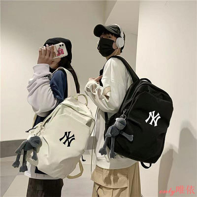 （销量排行第一）新款MLB男女情侶同款簡約時尚後背包休閒運動旅行背包