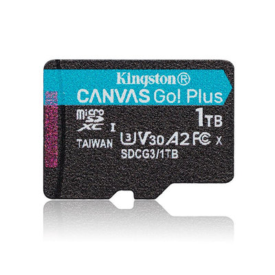 金士頓 Canvas Go! PLUS microSD 最新高速記憶卡 1TB (KTCG3-1TB)
