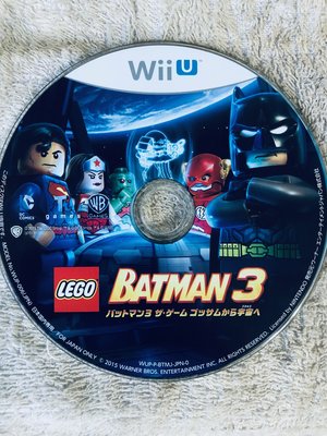 WiiU 樂高蝙蝠俠3 飛越高譚市 LEGO Batman Wii U純日版 二手品經典不敗款~  ~狀況極新，保證正版