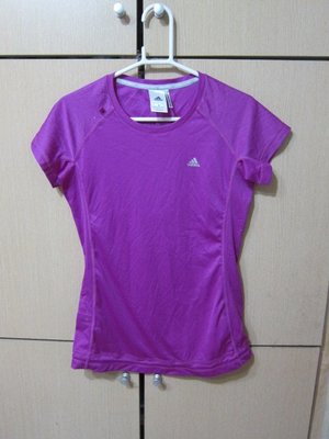 衣市藍~adidas climalite UV protection 女排汗短袖T恤 (S~紫紅~) (220921)