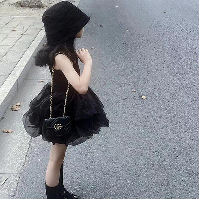 ️️女童洋裝 兒童洋裝 吊帶洋裝 夏季洋裝 黑天鵝洋裝 黑