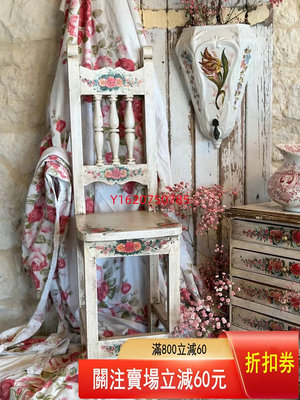 【二手】法國vintage手繪花椅子/娃娃椅  老貨 法國 收藏【一線老貨】-2059