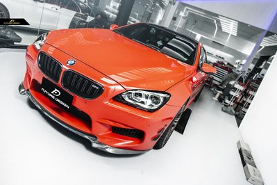 【政銓企業有限公司】BMW F06 F12 F13  V款  高品質 抽真空 全卡夢 前下巴 密合度保證 正M6專用現貨