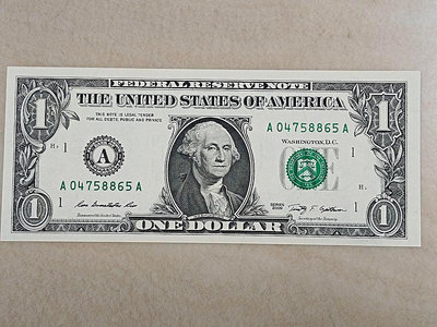 美國 2009 年 99新 5A  $1美金 紙鈔
