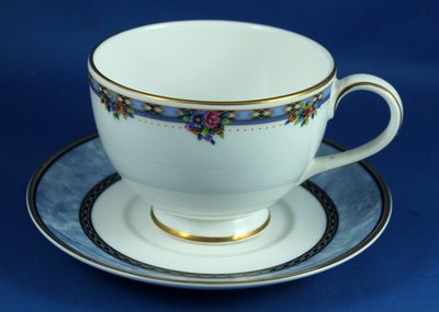 [美]ROYAL DOULTON骨瓷茶杯/咖啡杯二用杯組.LADY BEDFORD + CENTENNIAL ROSE