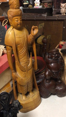 日本回流木雕，銅鐵擺飾，觀音，七福神系列，生肖動物擺飾等，特