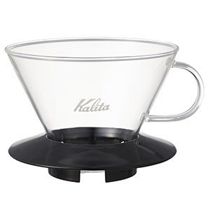 南美龐老爹咖啡 Kalita 185 玻璃 黑色咖啡濾杯 手沖 波浪濾杯 蛋糕濾杯 2~4人份 需配搭蛋糕型濾紙方能使用