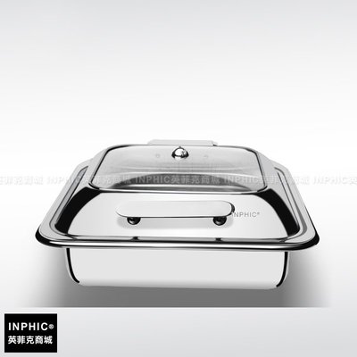 INPHIC-正方形玻璃蓋可視不鏽鋼自助餐爐保溫爐保溫餐爐buffet爐外燴爐保溫鍋飯店餐具_MXC3854B