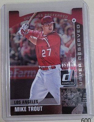 2015 Donruss Preferred mike trout 切割卡 限量49張