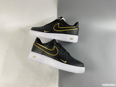 NIKE Air Force 1'07 Low 空軍 黑白金 時尚 滑板鞋 DA8481-001 36-45 情侶鞋