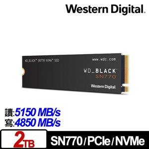 【台中自取】WD WDS200T3X0E 黑標 SN770 2TB NVMe M.2 PCIe SSD / 5年保