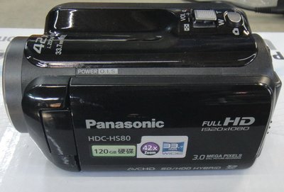 (二手)Panasonic HDC-HS80 120G 硬碟 HDMI FULL HD 數位攝影機 SONY 可參考!!
