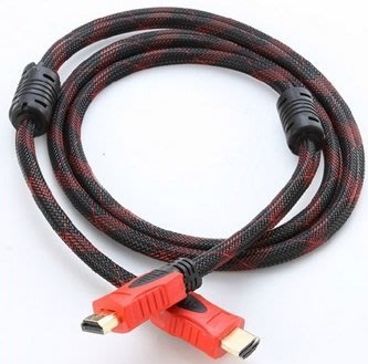 ➽皓哥小鋪 24K鍍金HDMI(公)對HDMI(公) 1.5米 紅色編織網線/延長線 支援3D 防干擾雙磁環