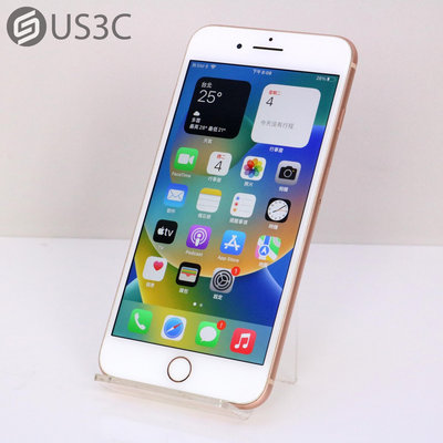 【US3C-高雄店】【一元起標】台灣公司貨 Apple iPhone 8 Plus 256G 金色 5.5吋 支援Touch ID 蘋果手機 空機 二手手機