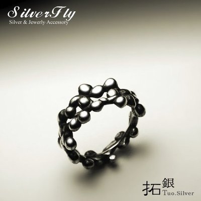 《 SilverFly銀火蟲銀飾 》拓銀-窄銀線銀粒戒指