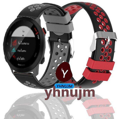 熱銷 Garmin forerunner 55智慧手錶錶帶 硅膠手腕帶 Garmin 佳明 fr55 手錶錶帶 雙色-可