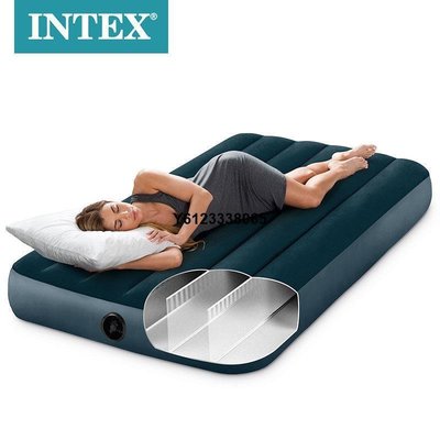 現貨 INTEX戶外加厚充氣床家用充氣床墊雙人氣床帳篷氣墊床單人午休床充氣床墊 睡墊 氣墊床 充氣床 自動充氣床 露營床