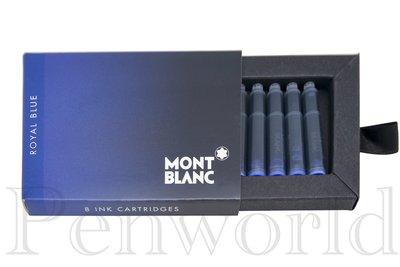 【Penworld】Mont Blanc萬寶龍 105191黑.105193藍.105195藍黑 8入卡水