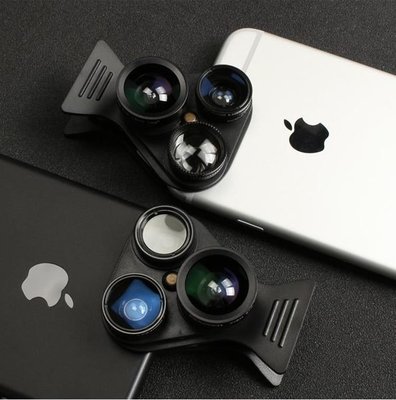 手機鏡頭 轉盤鏡頭 五合一 特效鏡頭 廣角 魚眼 微距 增距 偏光