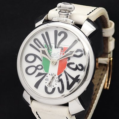 (已售)【精品廉售/手錶】Gaga Milano義大利製 手動上鍊機械男腕錶*限量版048/299*附盒